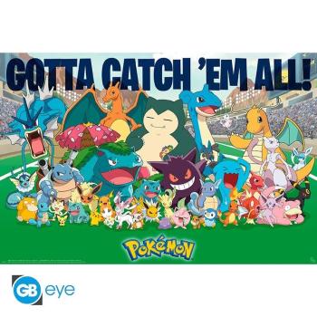 POKEMON - Poster Maxi "Alle Time Favorites"  Pikachus Thunderbolt, Glumands Flammenwerfer oder Mewtwos Giga-Bereitsein... so viele ikonische Pokémon-Angriffe, dass man hier auf diesem Poster finden kann!